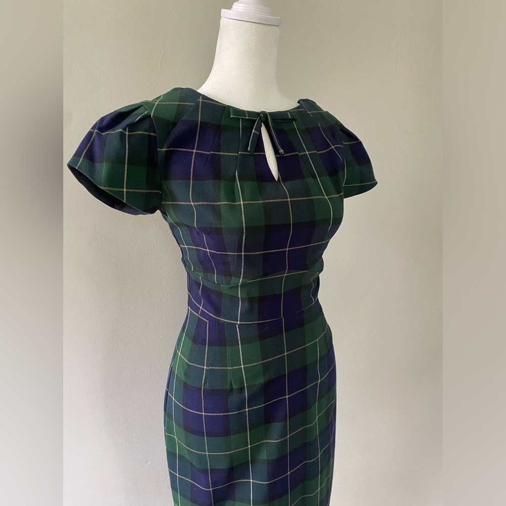 Stop Staring Green Plaid Dress